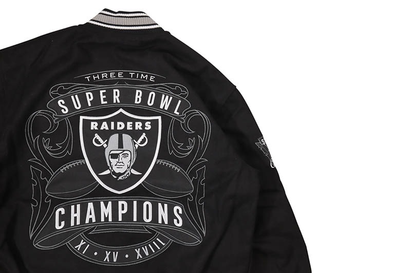 JH DESIGN LAS VEGAS RAIDERS COMMEMORATIVE JACKET (RAI103CMM3:BLACK)