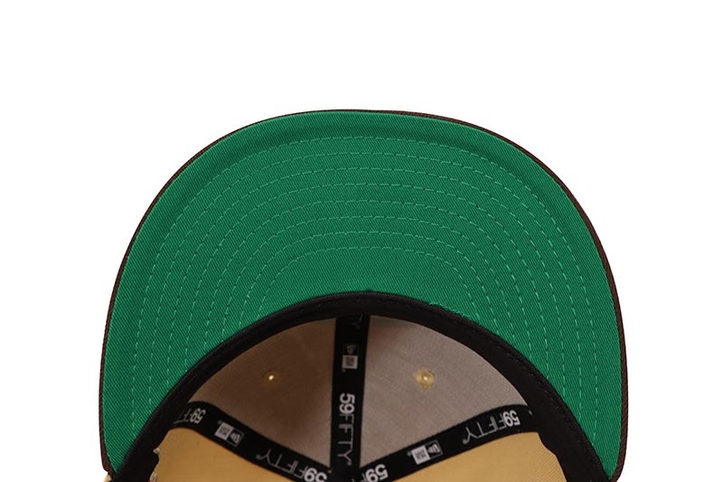 NEW ERA CHICAGO CUBS 59FIFTY FITTED CAP (1908 WORLD SERIES CUSTOM SIDE PATCH/GREEN UNDER VISOR/VEGAS GOLD WALNUT) 70847661