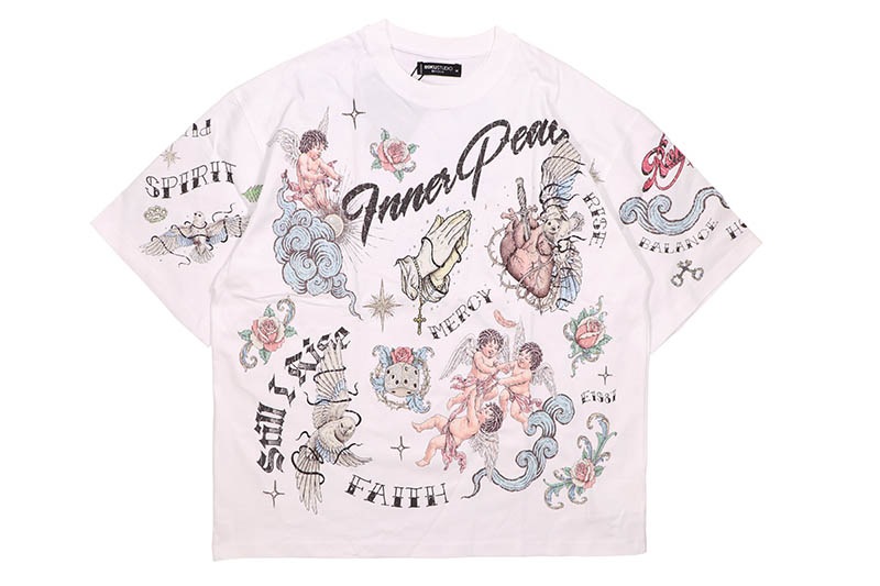 ROKU STUDIO FAITH BOXY TEE  (RK1482091:WHITE)