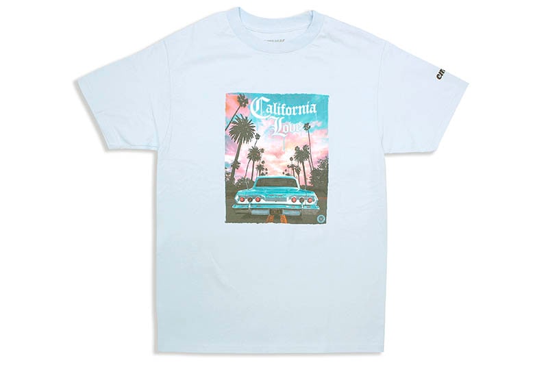 CLASSIC MATERIAL NY "CALIFORNIA LOVE/CMLA" T-SHIRT (POWDER BLUE)