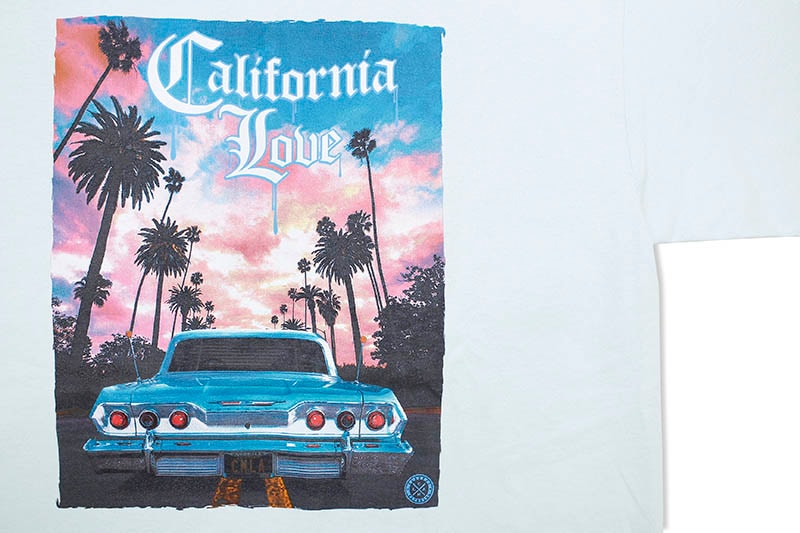 CLASSIC MATERIAL NY "CALIFORNIA LOVE/CMLA" T-SHIRT (POWDER BLUE)