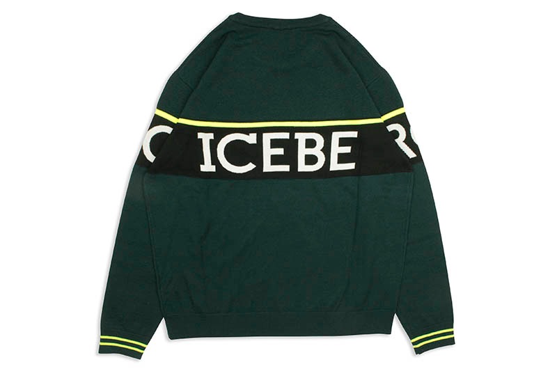 ICEBERG LARGE LOGO KNIT SWEATER (GREEN)