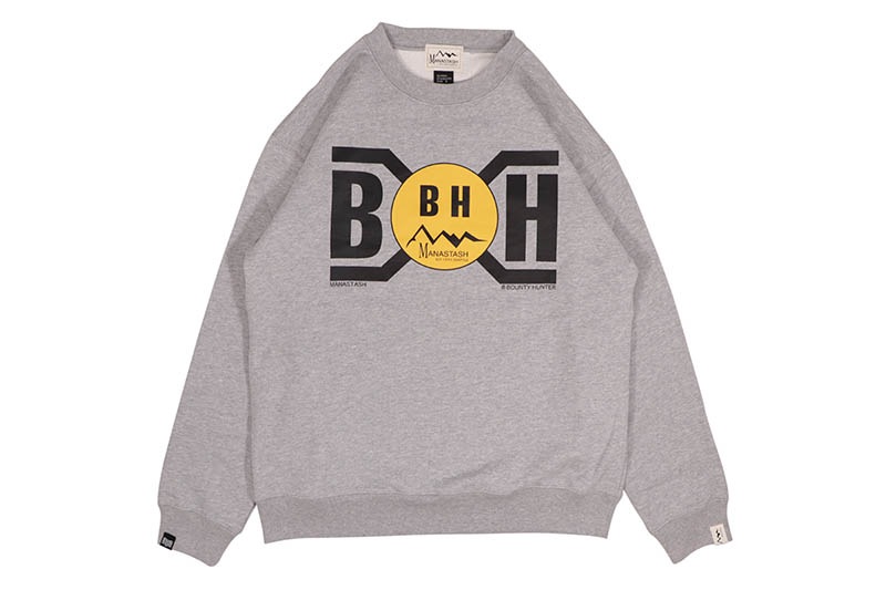 MANASTASH X BOUNTY HUNTER SWEATSHIRTS (792-5232006-020:GRAY)