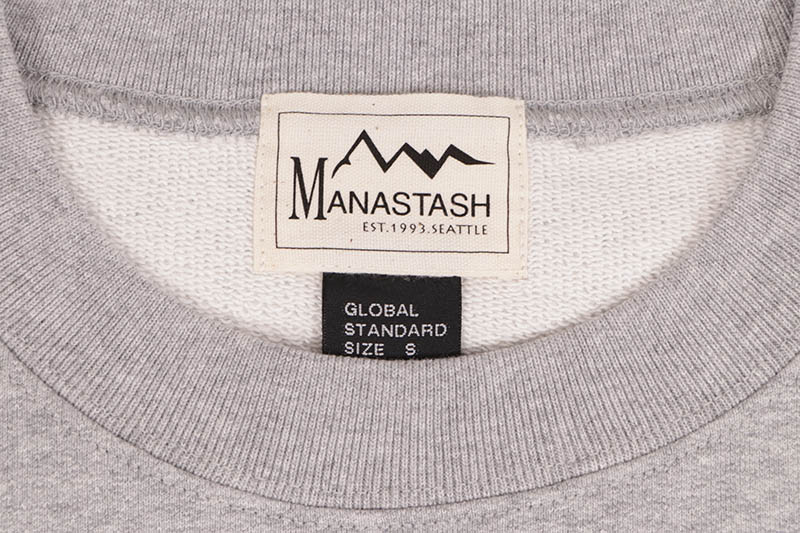 MANASTASH X BOUNTY HUNTER SWEATSHIRTS (792-5232006-020:GRAY)