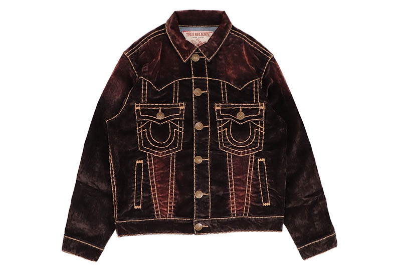 TRUE RELIGION OVERSIZED SUPER T VELVET JACKET (110298:VELVET WASH)