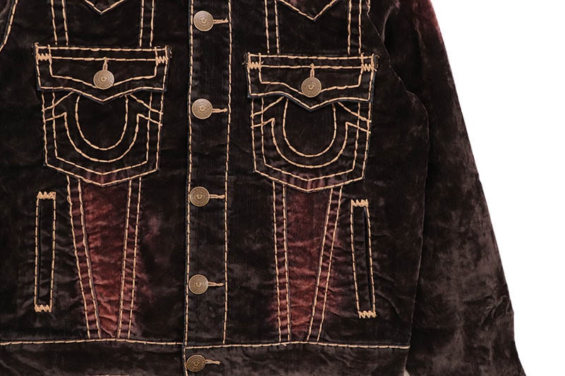 TRUE RELIGION OVERSIZED SUPER T VELVET JACKET (110298:VELVET WASH)