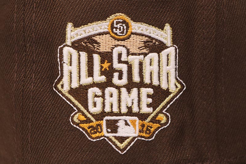 NEW ERA SAN DIEGO PADRES 59FIFTY FITTED CAP (2016 ALL STAR GAME SIDE PATCH/PEANUTS TAN UNDER VISOR/WALNUT) 70853570