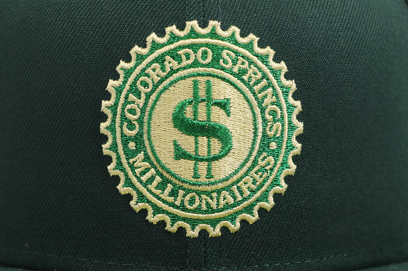 NEW ERA COLORADO SPRINGS MILLIONAIRES 59FIFTY FITTED CAP (GREY UNDER VISOR/DARK GREEN) 14439550