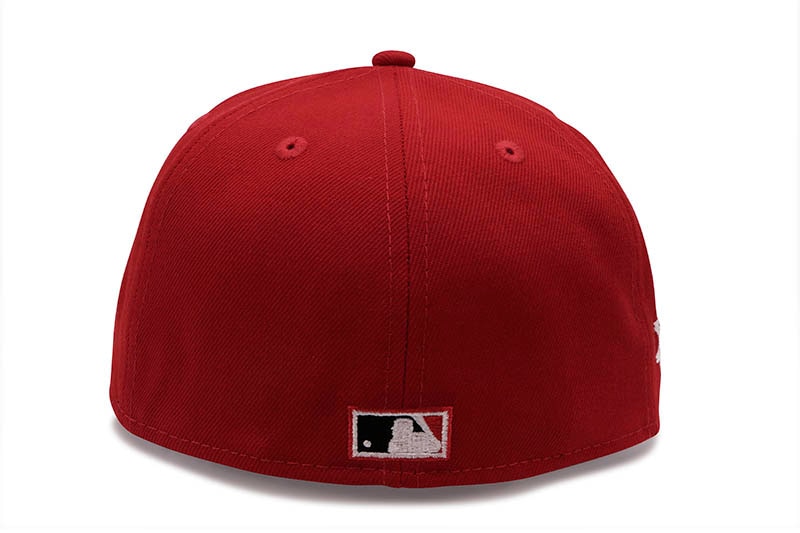 NEW ERA CHICAGO WHITE SOX 59FIFTY FITTED CAP (1991 INAUGURAL YEAR COMISKEY PARK SIDE PATCH/GREY UNDER VISOR/SCARLET) 70847657
