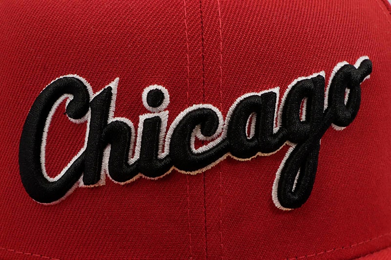 NEW ERA CHICAGO WHITE SOX 59FIFTY FITTED CAP (1991 INAUGURAL YEAR COMISKEY PARK SIDE PATCH/GREY UNDER VISOR/SCARLET) 70847657