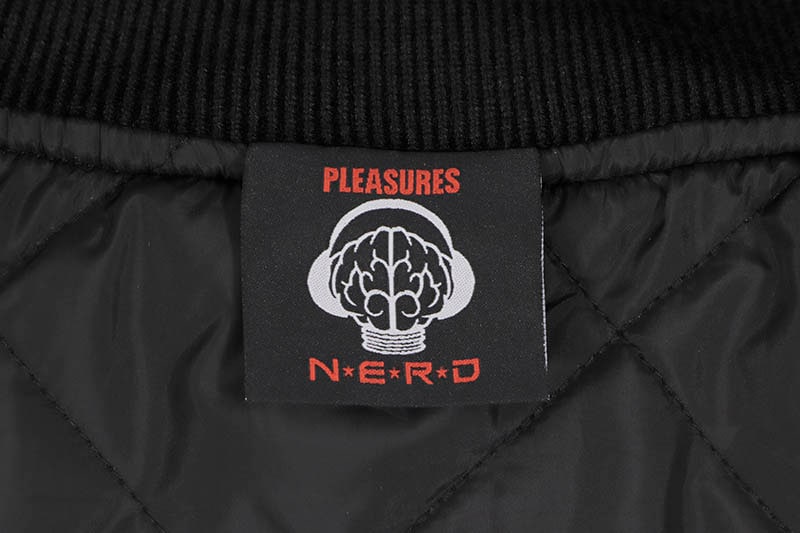 PLEASURES NERD VARSITY JACKET (BLACK)