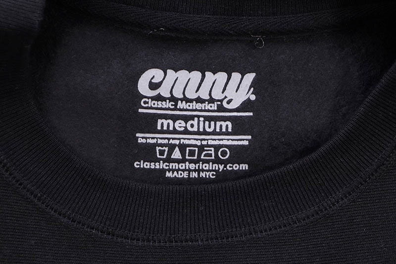 CLASSIC MATERIAL NY CIRCA 94 CREW SWEAT (BLACK)