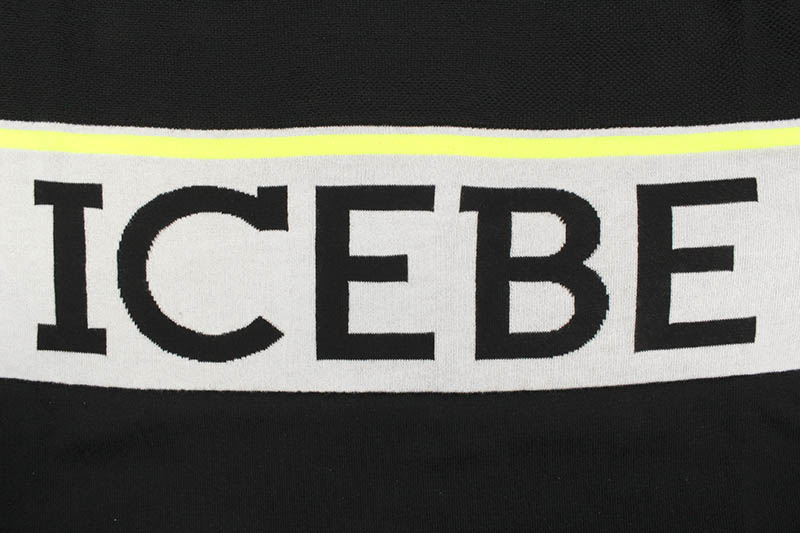 ICEBERG LARGE LOGO KNIT SWEATER (BLACK)