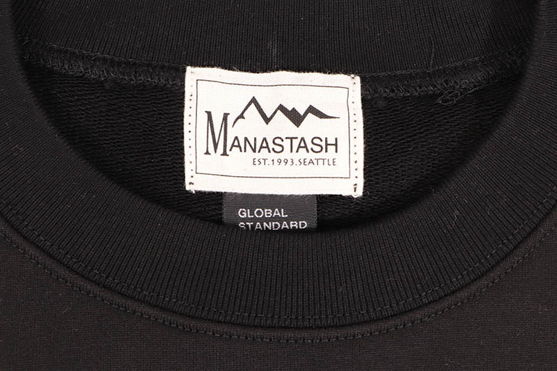 MANASTASH X BOUNTY HUNTER SWEATSHIRTS (792-5232006-010:BLACK)