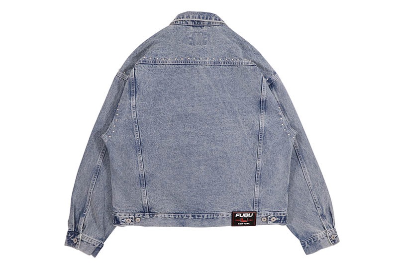 FUBU STUDS DENIM JACKET (FAM-52309:L. BLUE)