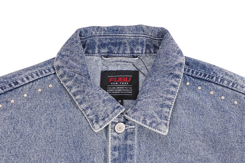 FUBU STUDS DENIM JACKET (FAM-52309:L. BLUE)