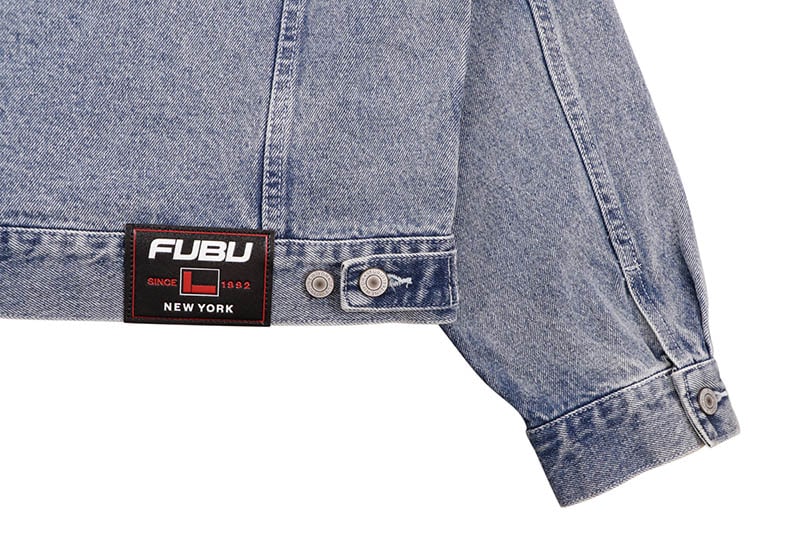 FUBU STUDS DENIM JACKET (FAM-52309:L. BLUE)