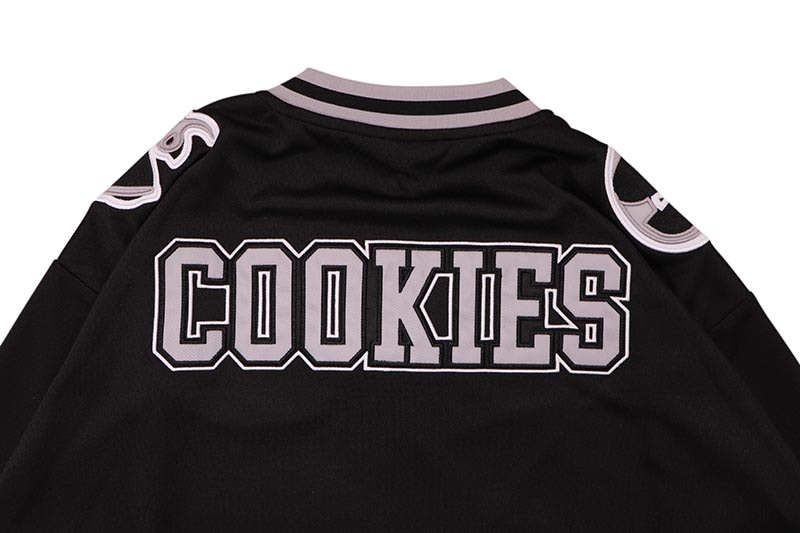 COOKIES X SHORELINE MAFIA THIN ICE HEAVY MESH HOCKEY JERSEY (BLACK) CM254KLT03