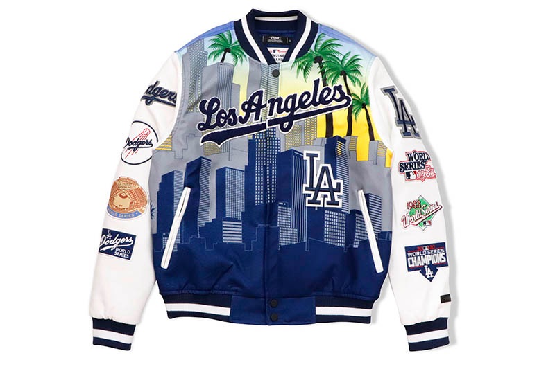 PRO STANDARD LOS ANGELES DODGERS REMIX VARSITY JACKET (LLD632044:BLUE MULTI)