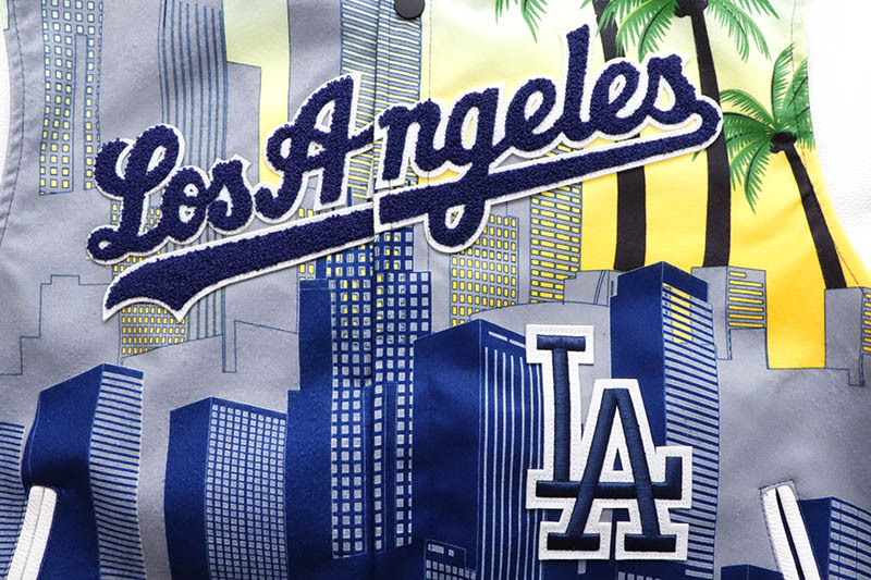 PRO STANDARD LOS ANGELES DODGERS REMIX VARSITY JACKET (LLD632044:BLUE MULTI)