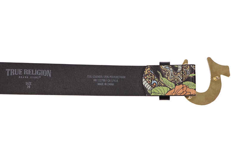 TRUE RELIGION HORSESHOE SNAKE BELT (TR4301:MULTI)