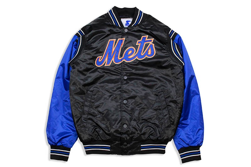 STARTER NEW YORK METS SATIN VARSITY JACKET (LS05T738)