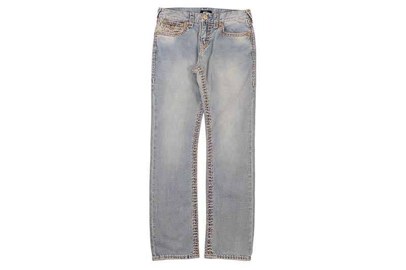 TRUE RELIGION RICKY MARLED SUPER QT FLAP JEAN 34 (109262:LIGHT WASH)