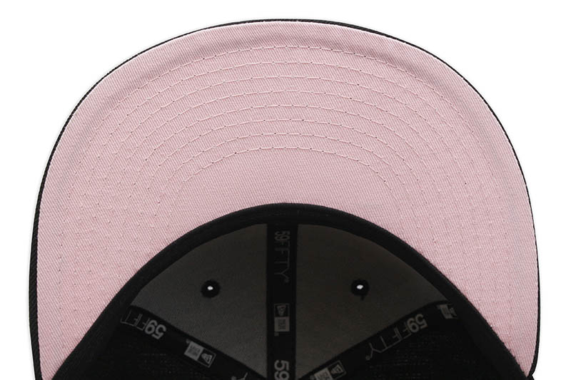 NEW ERA LOS ANGELES DODGERS 59FIFTY FITTED CAP (PALM TREE/PINK UNDER VISOR/BLACK)