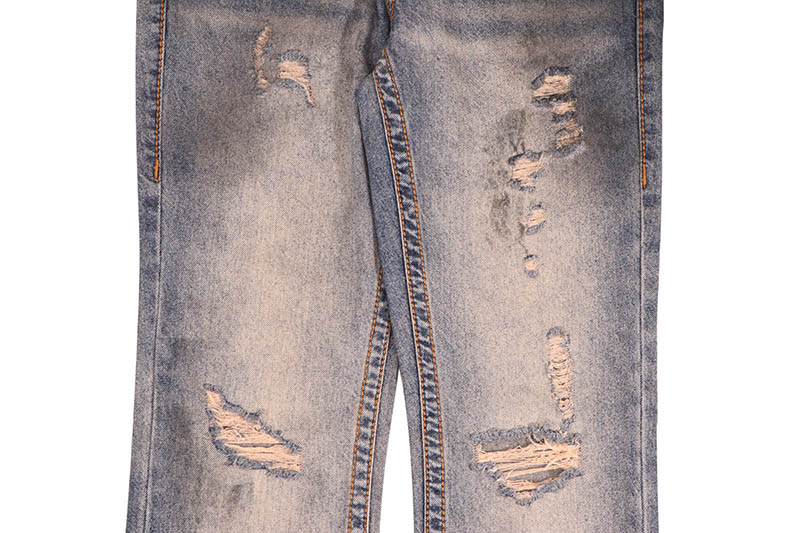 TRUE RELIGION RICKY BIG T STRAIGHT JEAN 34�� (109593:WARM SAND MED WASH WITH RIPS)
