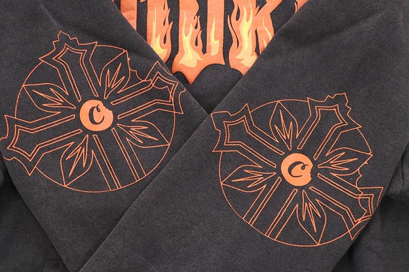 COOKIES WORLD ON FIRE PULLOVER FLEECE HOODIE (BLACK) CM253HFC05