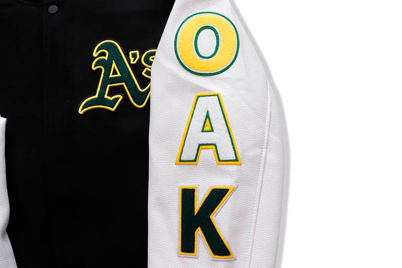 PRO STANDARD OAKLAND ATHLETICS VARSITY JACKET (LOA631909:BLACK)