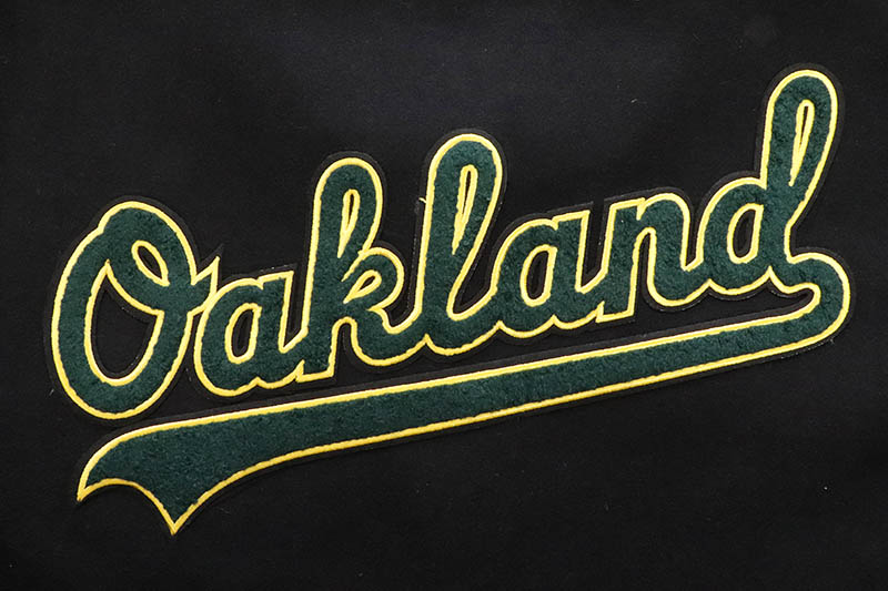 PRO STANDARD OAKLAND ATHLETICS VARSITY JACKET (LOA631909:BLACK)