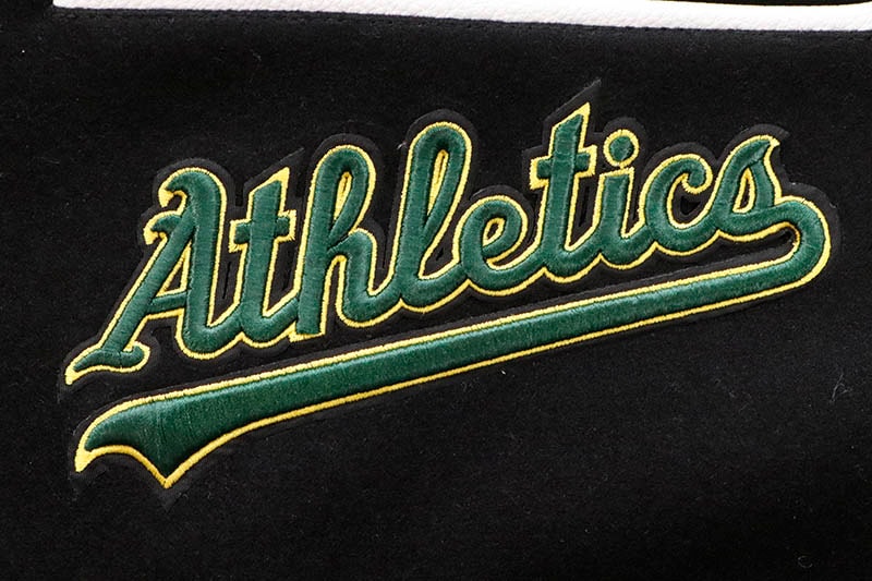 PRO STANDARD OAKLAND ATHLETICS VARSITY JACKET (LOA631909:BLACK)