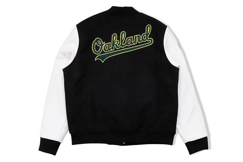 PRO STANDARD OAKLAND ATHLETICS VARSITY JACKET (LOA631909:BLACK)