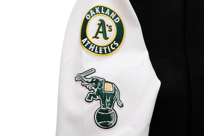 PRO STANDARD OAKLAND ATHLETICS VARSITY JACKET (LOA631909:BLACK)