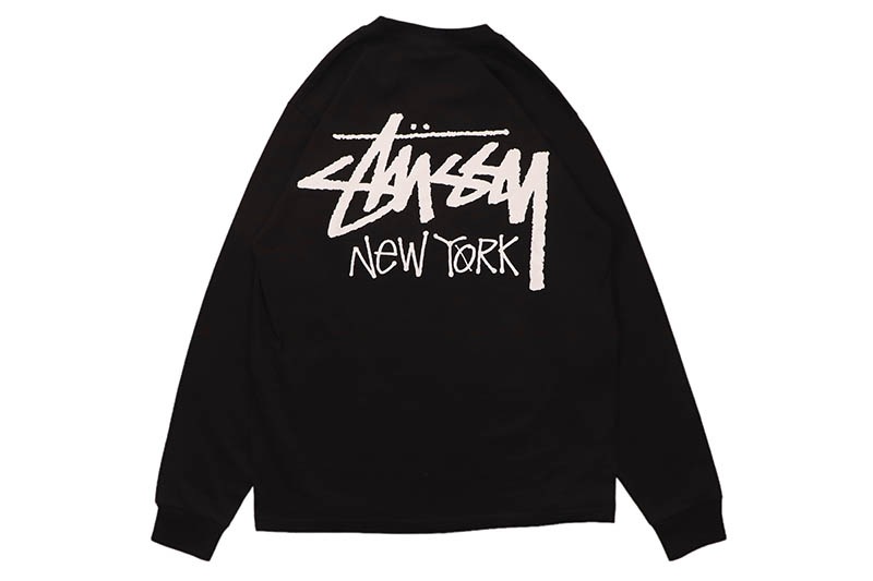 STUSSY STOCK NEW YORK L/S T-SHIRTS (BLACK) 3993976 | Brand,S-Z
