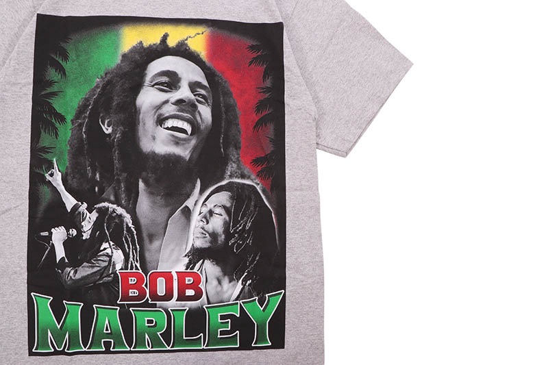 STREET WEAR SUPPLY BOB MARLEY RASTA T-SHIRT (GREY)