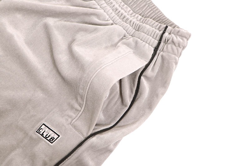 PRO CLUB COMFORT VELOUR TRACK PANT (SILVER/BLACK) 16PC0403