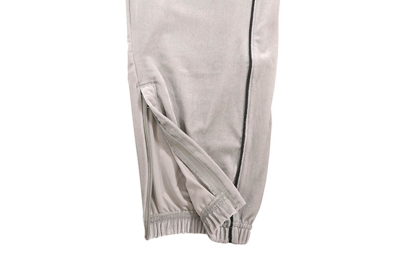 PRO CLUB COMFORT VELOUR TRACK PANT (SILVER/BLACK) 16PC0403