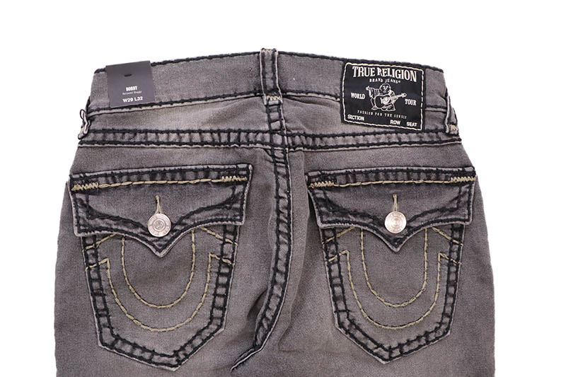 TRUE RELIGION BOBBY SUPER T BAGGY STACKED JEAN 32" (109570:VINTAGE HAUL GREY WASH)