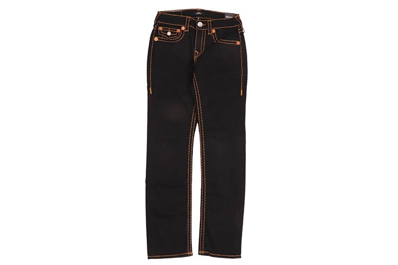 TRUE RELIGION RICKY SUPER T STRAIGHT JEAN 34" (109562:BODY RINSE BLACK)