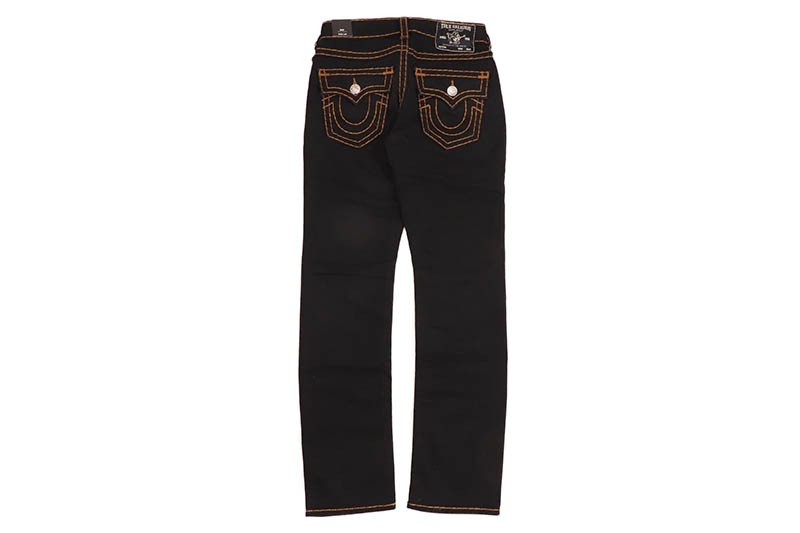 TRUE RELIGION RICKY SUPER T STRAIGHT JEAN 34" (109562:BODY RINSE BLACK)