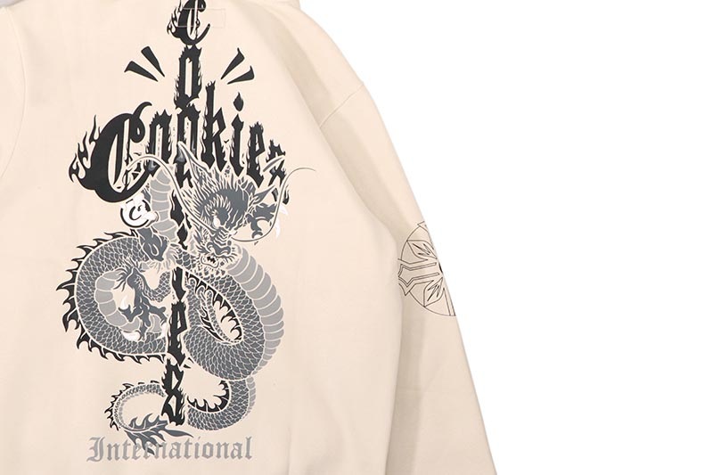 COOKIES WORLD ON FIRE PULLOVER FLEECE HOODIE (NATURAL) CM253HFC05