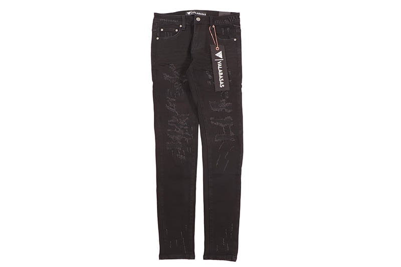 VALABASAS LEADER SKINNY DENIM (VLBS-VJ2-1045:JET BLACK)