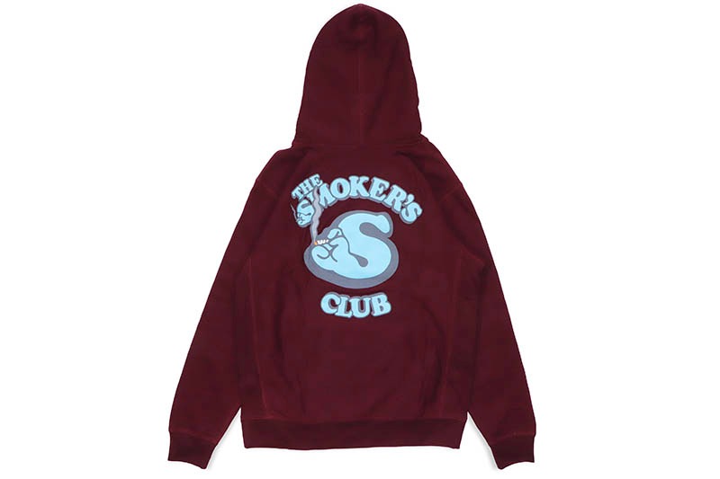 THE SMOKER'S CLUB LOGO HOODIE (MAROON/SKY) | すべての商品