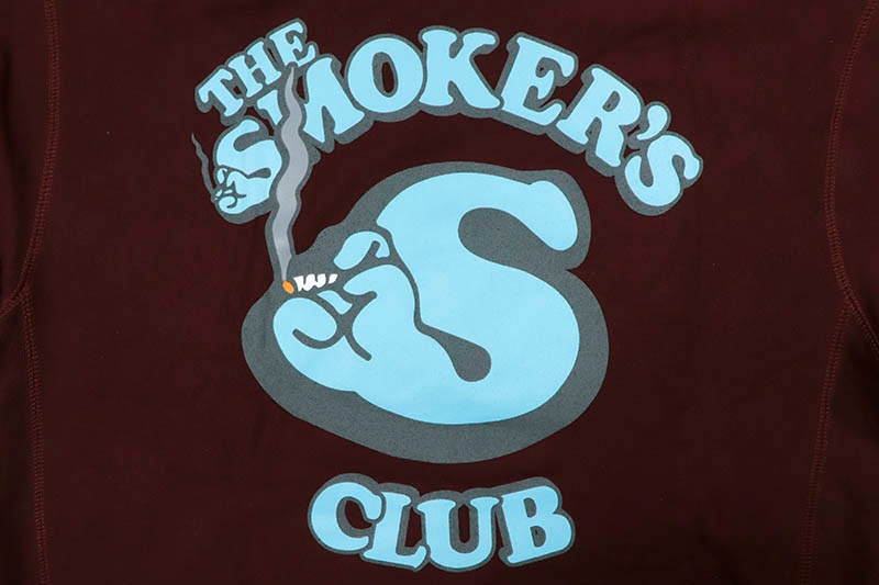 THE SMOKER'S CLUB LOGO HOODIE (MAROON/SKY) | すべての商品