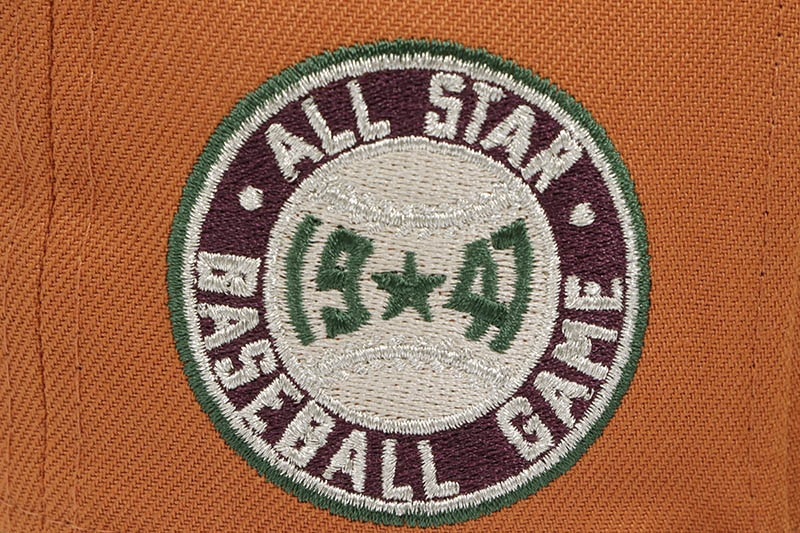 NEW ERA CHICAGO CUBS 59FIFTY FITTED CAP (1947 ALL-STAR GAME CUSTOM SIDE PATCH/GREY UNDER VISOR/FIGHT ORANGE PINE GREEN)