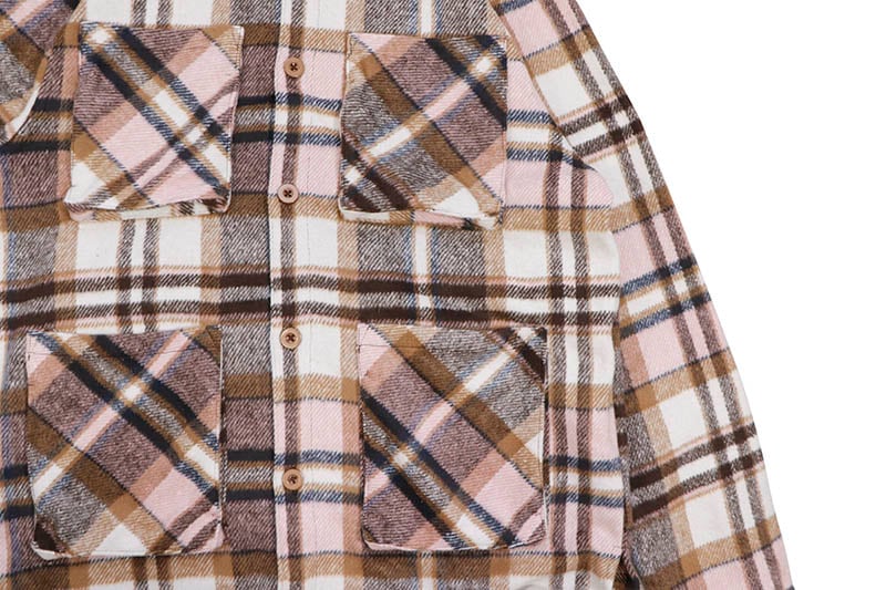 SMOKE RISE PLAID FLANNEL OVERSHIRT (WH23598:HIMALAYA)