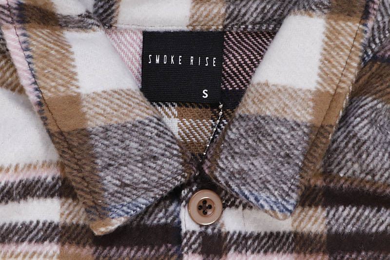 SMOKE RISE PLAID FLANNEL OVERSHIRT (WH23598:HIMALAYA)