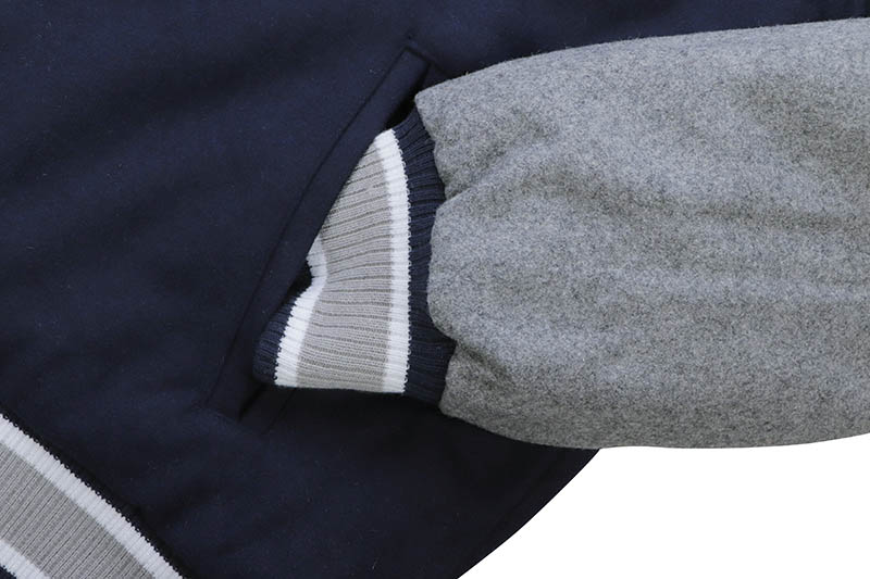 JH Design NEW YORK YANKEES REVERSIBLE WOOL JACKET (YAN103TLY3:NAVY/GREY)